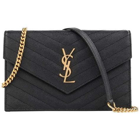 ysl black clutch with black chain|yves saint laurent clutch sale.